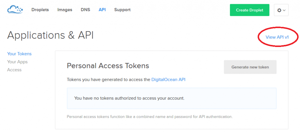 API DigitalOcean