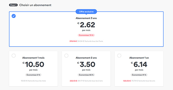 Tarifs NordVPN