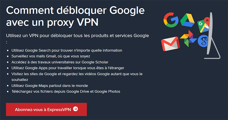 Débloquer Google avec ExpressVPN