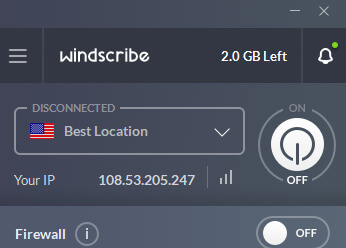 Windscribe app