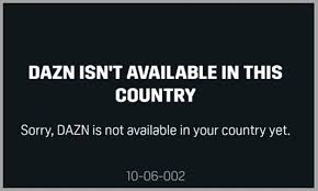 Message d'erreur DAZN