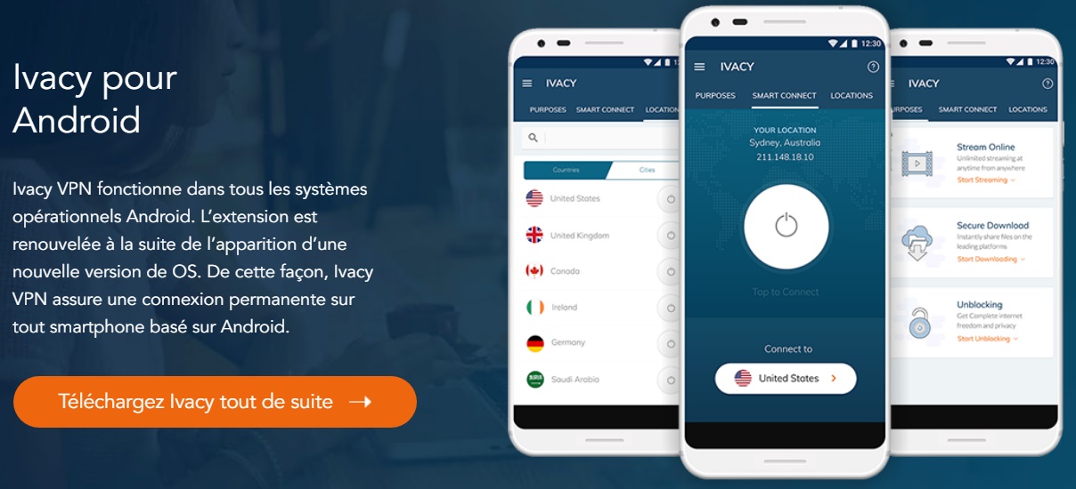 application mobile ivacy vpn