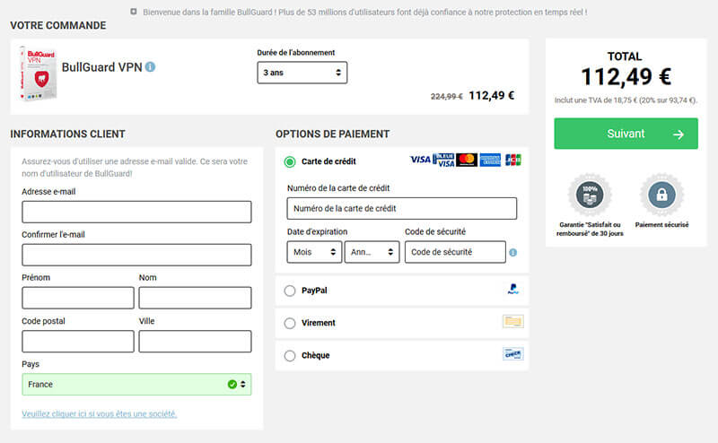 Paiement Bullguard
