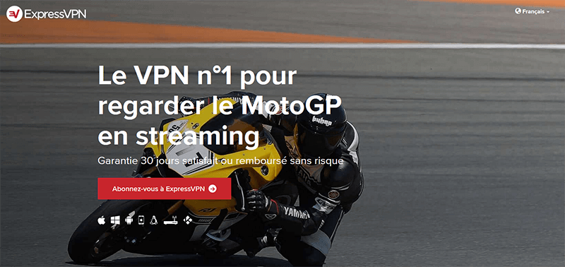 Regarder MotoGP avec ExpressVPN