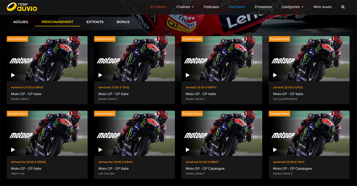 Programme TV MotoGP GP Italie
